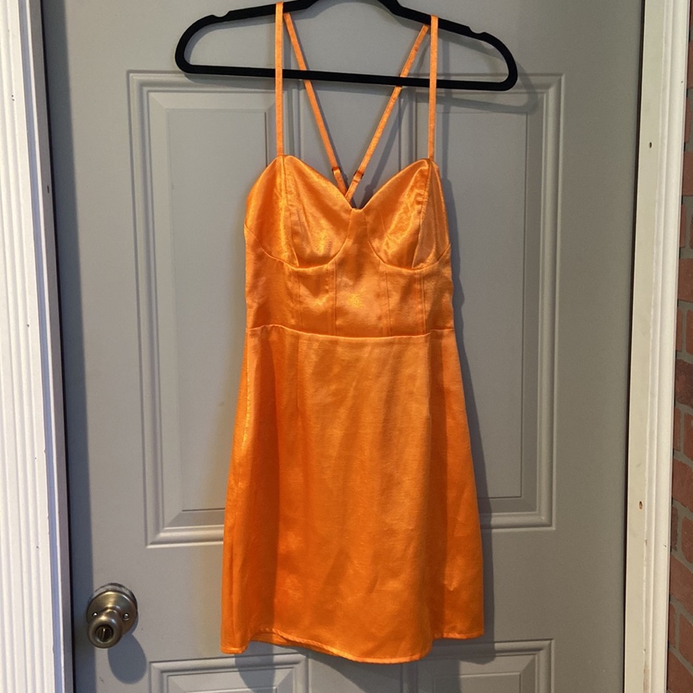 Satiny Orange dress